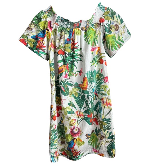 J.Crew Ratti "Into the Wild" dress Sz2 Tropical Cruise Resort Vacation Hawaiian - Picture 5 of 10